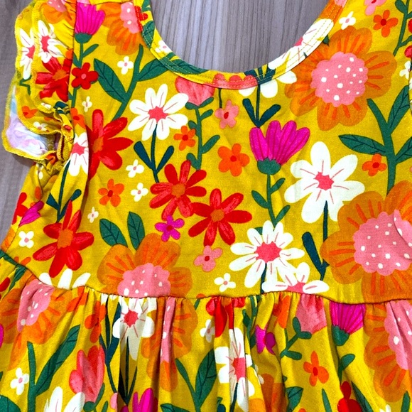 ☀️ Little Sleepies Sunny Garden 4T short sleeve twirl dress - Picture 3 of 4